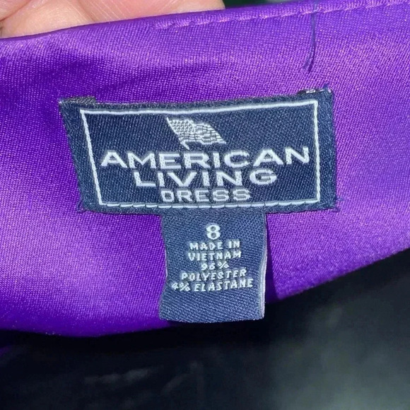 American Living Purple Satin Dress- 8 - Picture 9 of 9